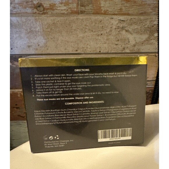 24K Gold Eye Mask Under Eye Patches (20 Pairs) for Puffy Eyes &  Dark Circles - Picture 3 of 5